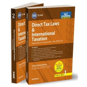 Taxmann's Direct Tax Laws & International Taxation for CA Final May 2024 Exam by CA. Ravi Chhawchharia [DT & IT 2 Vols.] | New Syllabus 2024 by ICAI